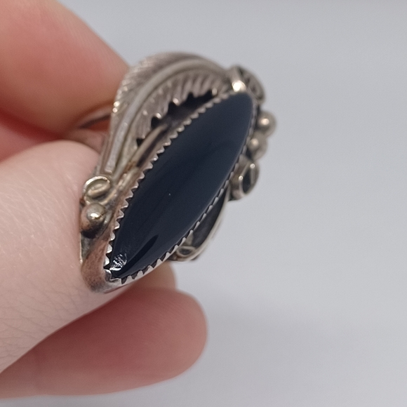 Vintage Sterling Silver Native American Navajo Ring Signed - Picture 8 of 9